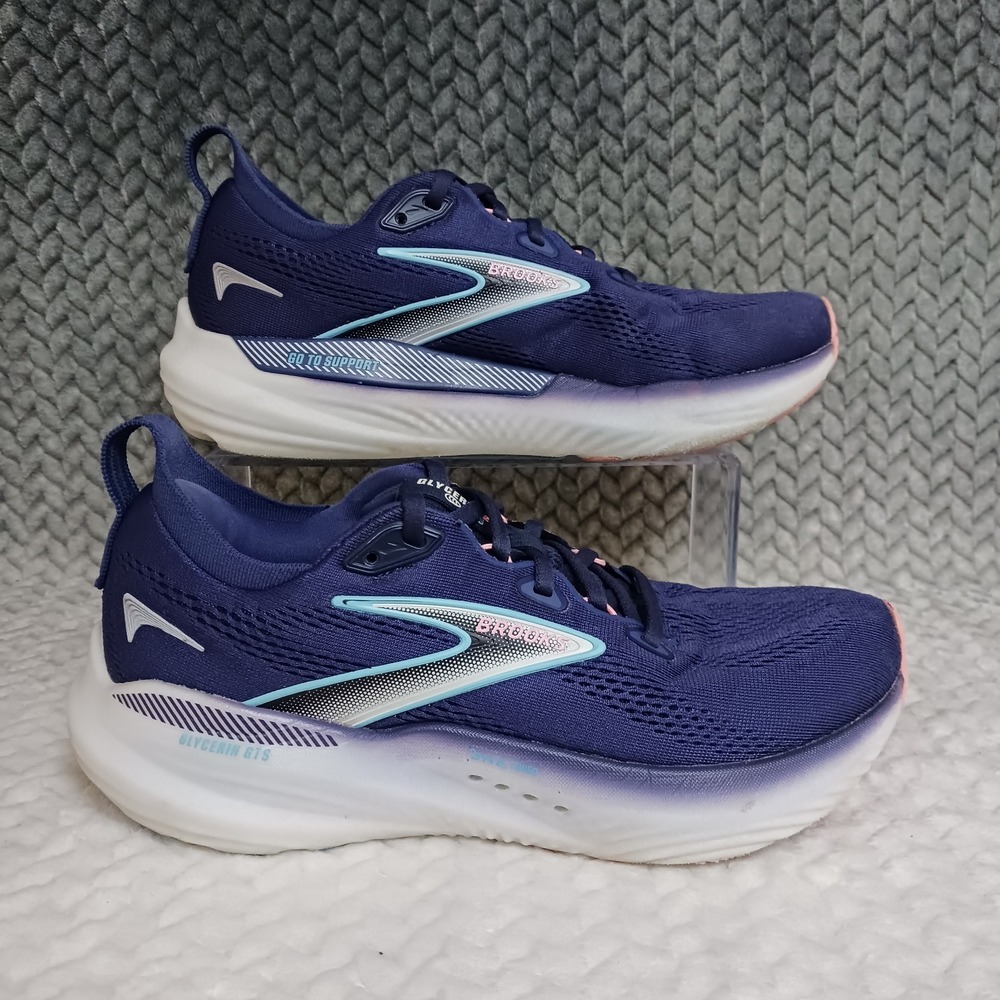 Brooks Glycerin GTS 22 Blue Ribbon Dianthus Women's Walking Running Shoes Sz 8.5
